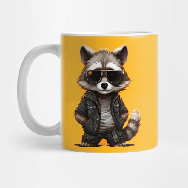 cool raccoon rapper by hnueng111